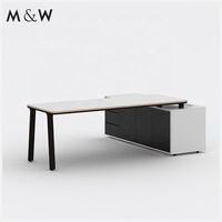 M & W Bureau de direction moderne de luxe Vente en gros Bureau en bois Design PDG Directeur Mobilier extensible