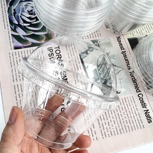 Nouveau design 7oz crème glacée en <span class=keywords><strong>verre</strong></span> transparent PET froid <span class=keywords><strong>emporter</strong></span> mini tasses à dessert en plastique jetables - Product Image 2