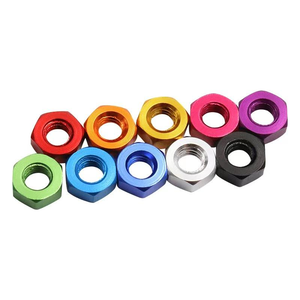 Écrou de blocage hexagonal en aluminium avec insert en nylon, finition anodisée personnalisée, grade 8.8, coloré, M2-M8, pour usage <span class=keywords><strong>automobile</strong></span> - Product Image 4