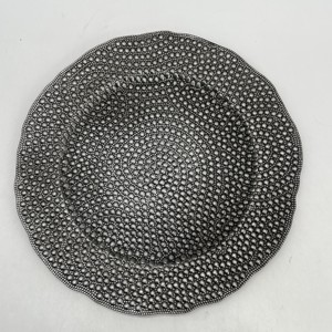 13 Inch Plastic Charger <strong>Plates</strong> Dinnerware Service <strong>Plate</strong> for Party Dinner Wedding (<strong>Silver</strong>) - Product Image 6