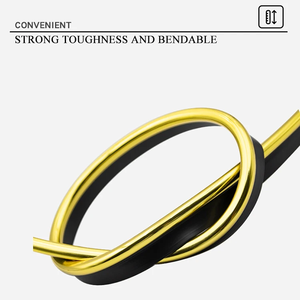 شريط حواف زخرفي من الكروم والبي في سي للأثاث، شريط حواف على شكل حرف P للأريكة، شريط حواف زخرفي ذهبي من البي في سي - Product Image 4