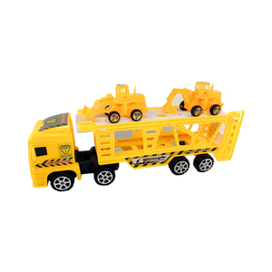 Ensemble de véhicules jouets à friction à inertie de <span class=keywords><strong>dessin</strong></span> <span class=keywords><strong>animé</strong></span> pour enfants <span class=keywords><strong>tracteur</strong></span> en plastique remorque conteneur <span class=keywords><strong>camion</strong></span> pour aventures de transport imaginatives - Product Image 1
