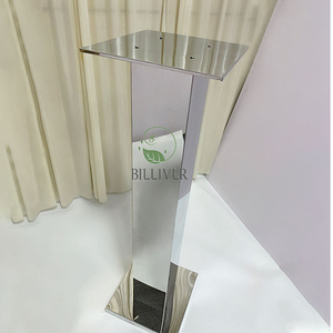 80CM 1M Mirrored Stainless Steel Props Hall Hotel Gold Table <strong>Flower</strong> <strong>Vases</strong> Stand Display for Weddings Decoration Centerpiece - Product Image 2