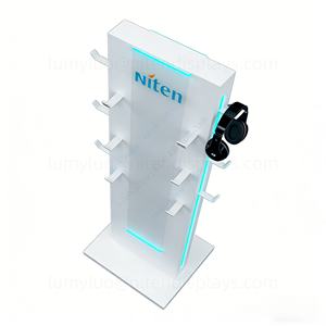 Support d'affichage pour écouteurs en métal avec crochets, présentoirs sur pied pour accrocher et tester dans les magasins numériques, magasin de vente au détail d'écouteurs - Product Image 4