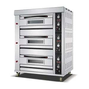 Germany industrial commercial natural gas ovens with 3 decks for pizza household kitchen appliances restaurant