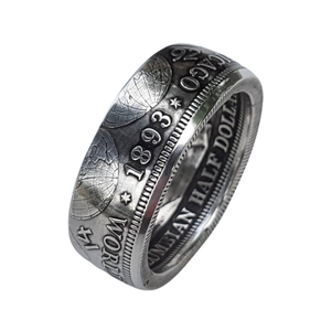 अनुकूलित रेट्रो सिक्का अंगूठी पीतल सामग्री गुंडा व्यक्तित्व रॉक पुरुषों और महिलाओं अमेरिकी मॉर्गन अंगूठी - Product Image 2