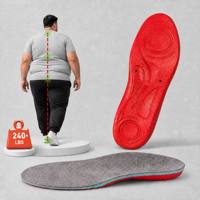 Semelles orthopédiques de sport à absorption des chocs avec soutien de la voûte plantaire, coussinets en mousse à mémoire de forme et protection du talon
