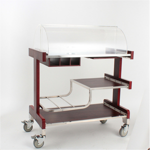 Carrito de Repostería de Acero Inoxidable C-27 con 3 Niveles, Tapa Abatible y Ruedas para Pasteles, Tartas y Panadería - Product Image 3