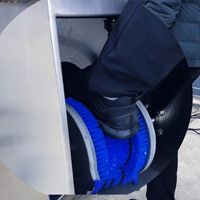 Mesin Cuci Sepatu Stainless Steel Kompak dengan Sikat Berputar untuk Pabrik Makanan