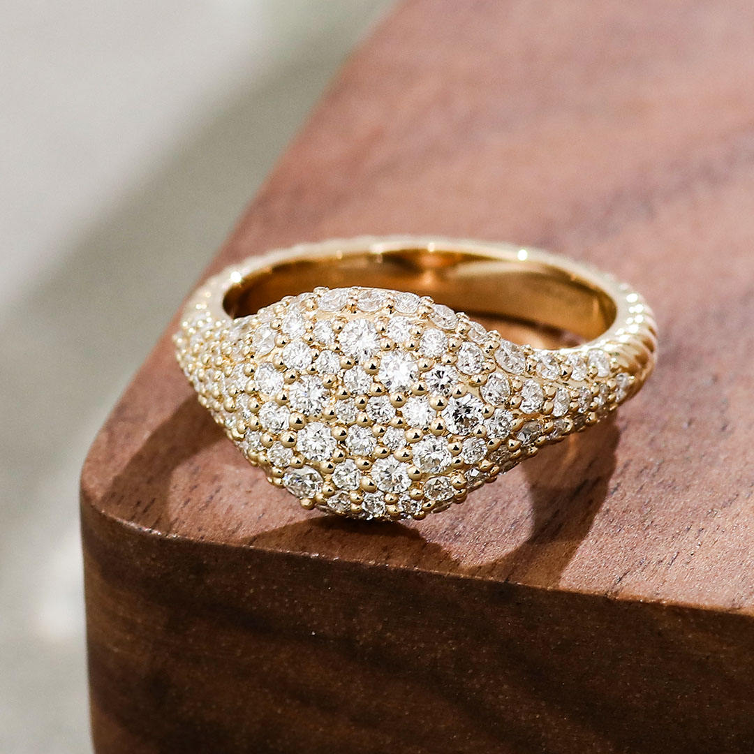 แหวนเพชรโมอิสซาไนต์ทองคำแท้ 18K