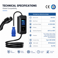 Station de recharge pour véhicules électriques 7 kW, BYD Song Plus EV, chargeur portable longue portée pour voiture électrique Type 2 110 V Changan 32 A pour usage domestique