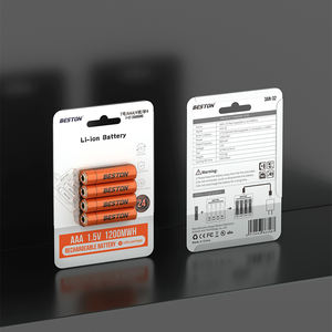 BESTON Gute Qualität 4 Zellen BESTON 1,5 V Wiederauf ladbare AAA-Batterie mit niedriger Selbstentladung 1200mWh <span class=keywords><strong>Li</strong></span>-Ionen-Batterie für 1500 Zyklen - Product Image 3