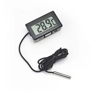 Termômetro digital com lcd mini tpm10, com umidade para sauna