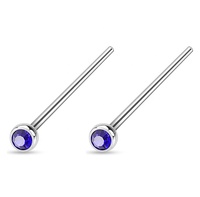 316L acier inoxydable presse Fit CZ queue de poisson personnalisé courbure narine nez goujon corps Piercing bijoux en gros