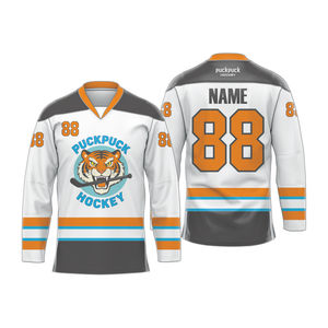 Maillot de hockey sur glace personnalisé, uniforme entièrement imprimé par sublimation, respirant, léger, logo personnalisé, nom, numéro, entraînement pour hommes et jeunes - Product Image 3