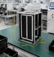 Support de stockage antistatique pour cartes PCB ESD avec butée, rail de guidage et sécurité ESD