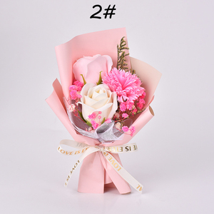 Xiaokang Naixin Rose Simulation Savon Bouquet Fête Des Mères Anniversaire Saint Valentin Noël Graduation Cadeau - Product Image 3