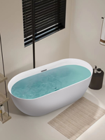 Baignoire autoportante moderne de luxe en acrylique de style hôtel européen de taille adulte avec fonction de trempage et égouttoir