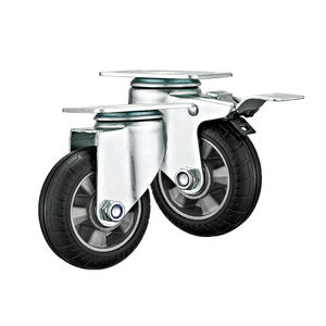 3 4 5 Zoll Mittelschwere Lenkrollen TPR Elastische Gummi-PU-Räder Schwenkbare Handwagen Industrielle Schwenkrollen - Product Image 5
