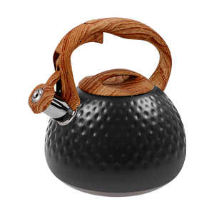 Bollitore Classico in Acciaio Inox con Fischio 3L 2.7QT, Adatto <span class=keywords><strong>per</strong></span> Induzione, Ecologico, Teiera da Fornello con Manico in Legno - Product Image 4