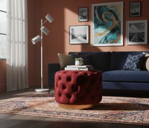 Taburetes Modernos Otomanos, Muebles Tapizados en Lino, Reposapiés para Sala de Estar, Dormitorio, Escuela, Apartamento, Hotel, Comercial - Product Image 3