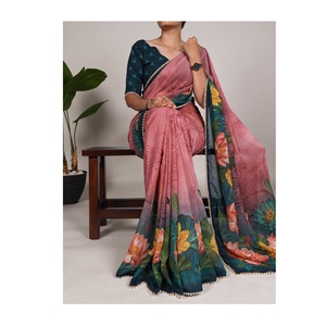 Directe Fabrieksprijs Bloemenprint Vrouwen <span class=keywords><strong>Saree</strong></span> Met Fancy Stijl Georgette <span class=keywords><strong>Saree</strong></span> Voor Huwelijkskleding Bij Groothandel Leverancier - Product Image 1