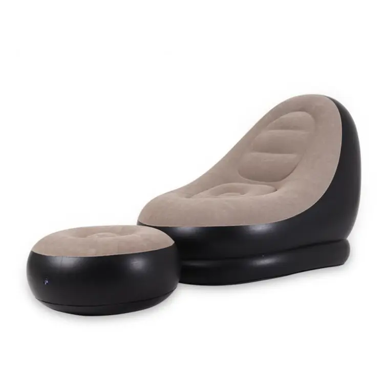 New Design Multi Function Living Air Couch Sofa Inflatable Armchair Inflatable Air Sofa with Foot Chair
