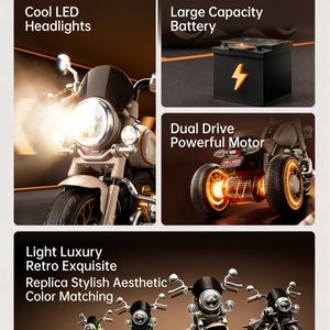 Voiture électrique pour bébé amusante pour les tout-petits - Batterie au lithium étanche, lumières LED, haute performance, longue portée, rapide - Product Image 4