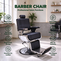Chaise de barbier de qualité professionnelle, robuste, hydraulique, 360° °   Mobilier de salon pivotant en cuir de qualité supérieure personnalisable