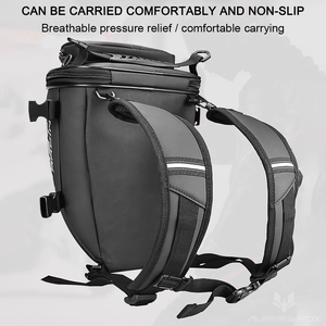 Sac de selle pour moto, sac de siège arrière imperméable pour motocross, sac à bandoulière pour moto, sac à dos de moto avec housse de pluie - Product Image 4