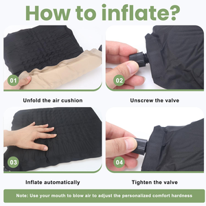 Portatile auto-gonfiante sedile stadio Memory Foam Backpacking sport campeggio all'aperto terreno roccioso <span class=keywords><strong>a</strong></span> prova di umidità Pad tipo terreno roccioso - Product Image 4