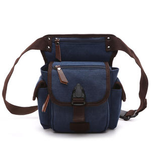 <span class=keywords><strong>Mugu</strong></span> Style britannique Sac de taille pour hommes Kangbang Canvas Leg Waist Bag avec fermeture à glissière Factory Direct One Piece Dropshipping - Product Image 3