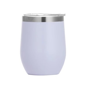 Gobelet à vin en acier inoxydable avec couvercle, isolé, forme d'œuf, 12 oz, disponible en noir et bleu - Product Image 4
