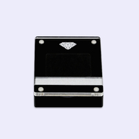 Boîte d'emballage pour pierres précieuses en diamant noir PMMA, boîte de présentation de diamants en vrac de luxe magnétique, boîtes de rangement