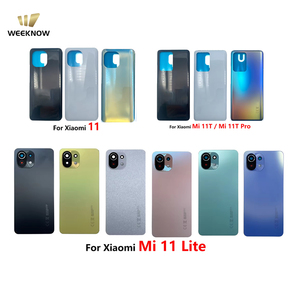 Cubierta Trasera de Batería 100% Original para <span class=keywords><strong>Xiaomi</strong></span> <span class=keywords><strong>Mi</strong></span> <span class=keywords><strong>11</strong></span> <span class=keywords><strong>Lite</strong></span>, Repuesto de Cristal para la Puerta Trasera con Adhesivo - Product Image 3