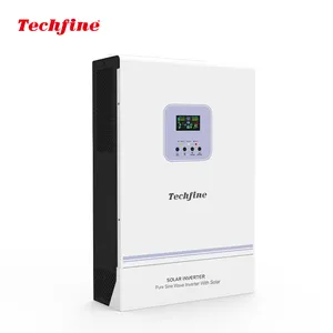 Techfine 5KVA 5000VA 48V 220V גבוהה תדר מהפך DC ל-ac טהור סינוס גל Invertor היברידי שמש כוח מהפך