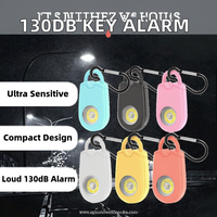 Hot Sale 125dB Waterproof IP64 ABS Keychain Personal Alarm Security Self-Defense with SOS LED Light for Women's Safety