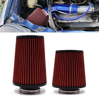Filtre à air conique universel haute performance pour course automobile 76mm 70mm 63mm pour KN 14084-2 Filtre à air d'admission