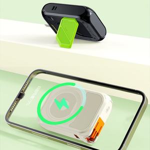 Mini batterie externe sans fil de voyage 10000mah 20000mah grande capacité 22.5W charge rapide avec câbles - Product Image 2