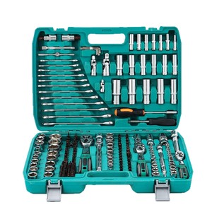 Kit d'outils de réparation automobile 50 pièces, clés à douilles en acier chrome vanadium 1/2 pouce avec coffret rigide pour réparation automobile - Product Image 1