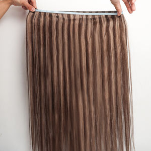 हॉट सेल डबल ड्रा वर्जिन रॉ रूसी मानव बाल लंबे अदृश्य टेप वेट 12ए हेयर एक्सटेंशन में अनकट टेप - Product Image 4