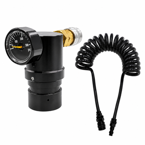 Régulateur d'air en alliage d'aluminium noir Zimakyfa HPA Micro MR GEN2 réglable G1/2 Modèle PBRG-300-HPA-AFG-CQG-B2 Filetage US - Product Image 1