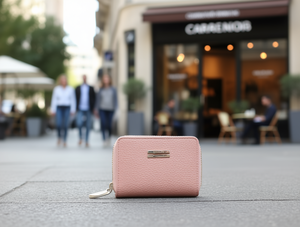 Portafoglio da donna con chiusura a zip, piccolo, in microfibra, in pelle sintetica, stile minimalista, per tutte le stagioni - Product Image 2