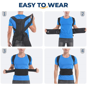 <span class=keywords><strong>Ceinture</strong></span> de soutien dorsal YOUFEI pour <span class=keywords><strong>correction</strong></span> de posture avec fermeture auto-agrippante, en polyester et coton - Product Image 2