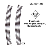QS personnalisé chemin de fer jouet 4 pièces 1:87 HO échelle Simulation G1 droite courbure Rail modèle Miniature Train piste jouets pour enfants jouer