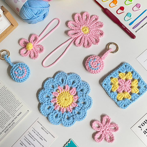 Kit de <span class=keywords><strong>crochet</strong></span> pour débutants Kit de démarrage carré de grand-mère avec tutoriels vidéo Kit de tricot pour y compris ornements de <span class=keywords><strong>crochet</strong></span> de fil - Product Image 2