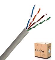Cable de Red UTP Cat5 Cat5e de Cobre CCA para Interiores, Personalizado de Fábrica, 305m 1000Ft, Certificado CE ROHS, Alta Velocidad