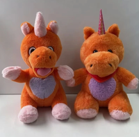 Nouveaux jouets en peluche douce personnalisés en forme d'animal, licorne orange, anime