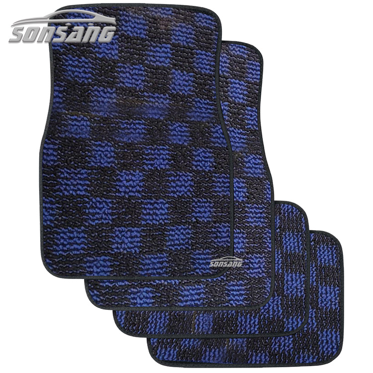 Sonsang Factory Checkered Carpet Floor Mats Custom Wholesale Car Carpet Mat