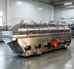 Sécheur à lit vibrant automatique ZLG SUS316L 220V résistant à la corrosion pour la transformation alimentaire, le sel marin et le sel granulé comestible - Product Image 1